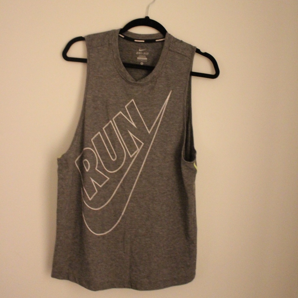 Grey NIKE "Cut-Off" Style Workout Tank Top